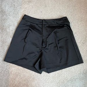 Black Satin shorts
